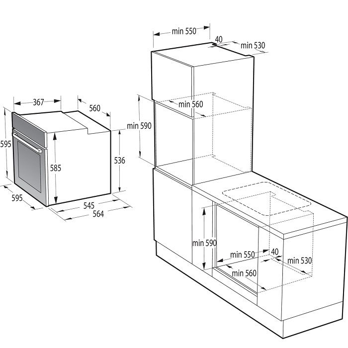 gorenje bos6737e13x + gw641ex beépíthető sütő gáz főzőlap szett