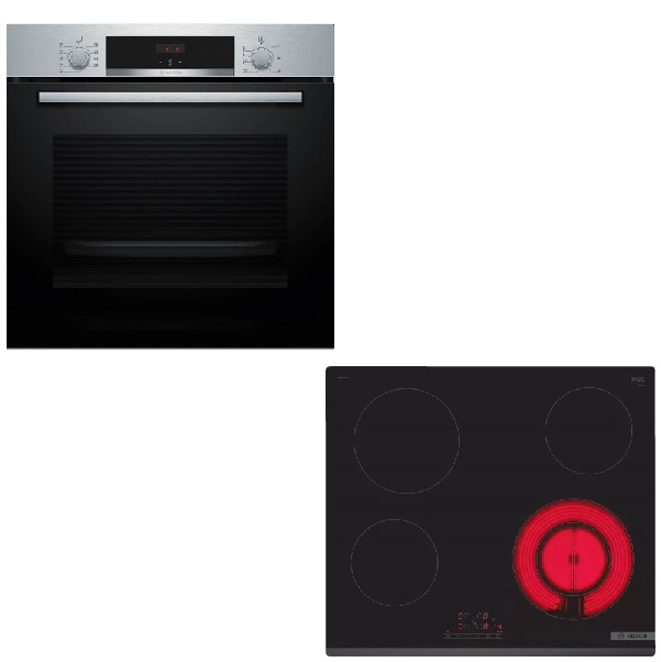 bosch hba534es3 + pkf631bb2e beépíthető sütő+főzőlap szett 60 cm